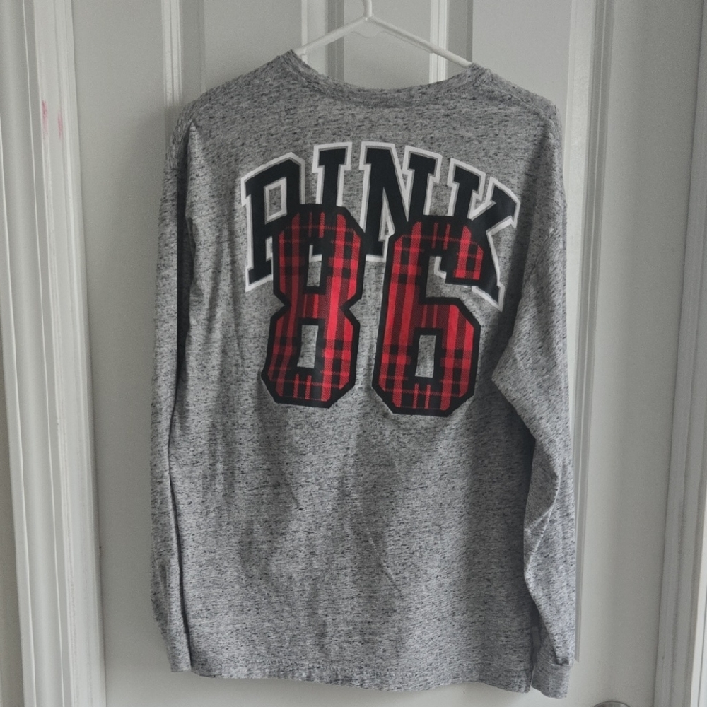 PINK Victoria's Secret Heathered Gray Top